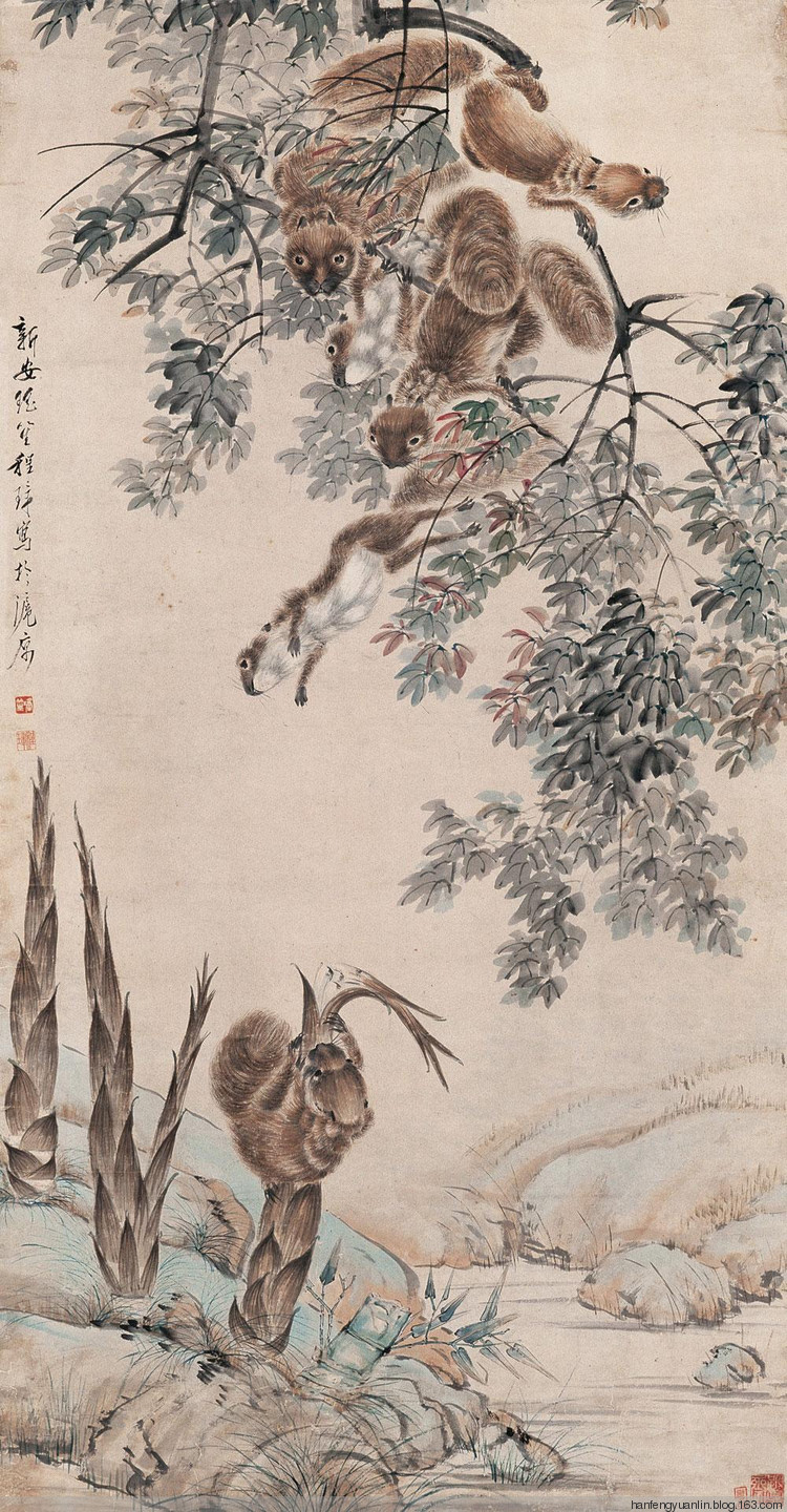 程瑶笙国画山水作品