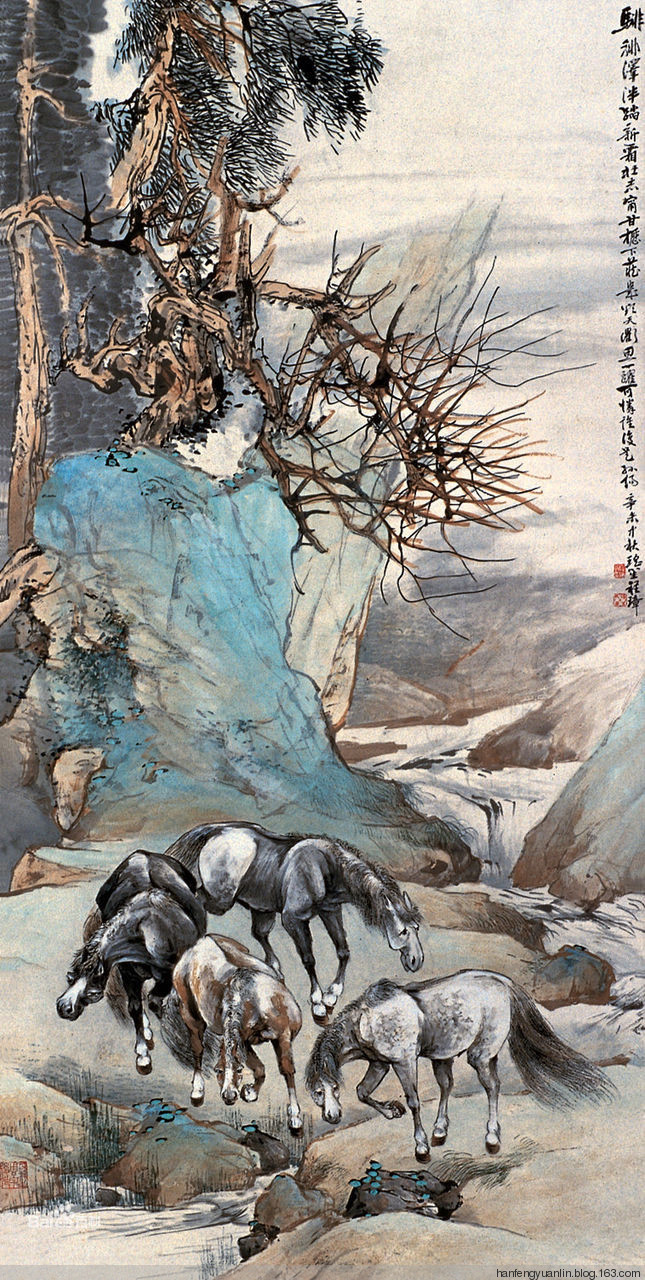 程瑶笙国画山水作品