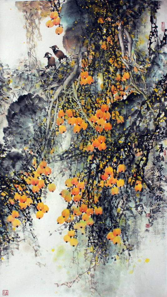 孙胜利国画花鸟作品