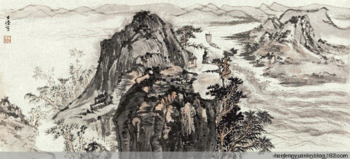罗步臻国画山水作品