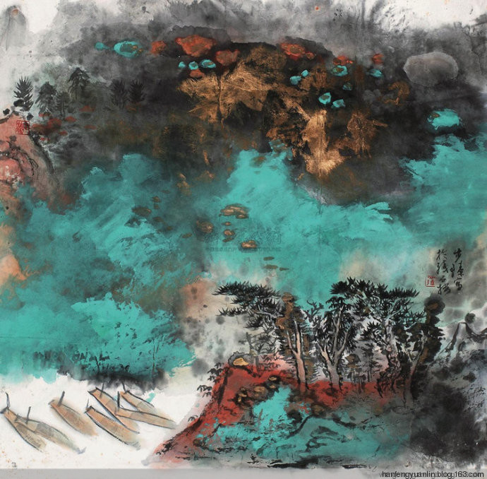 罗步臻国画山水作品