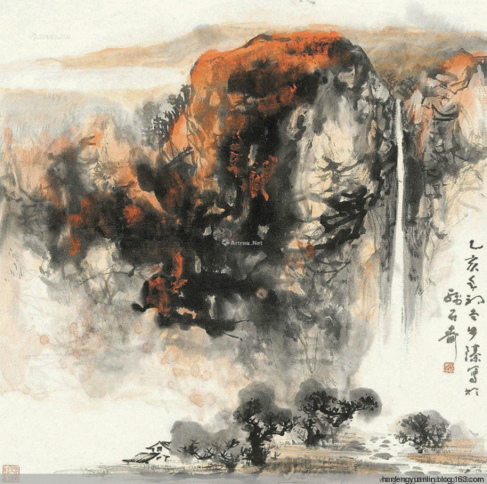 罗步臻国画山水作品