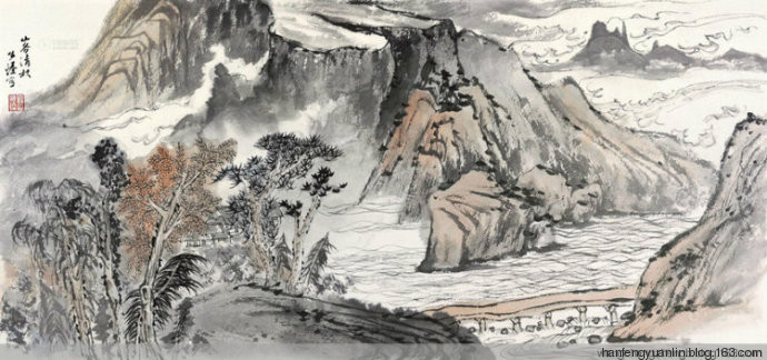 罗步臻国画山水作品