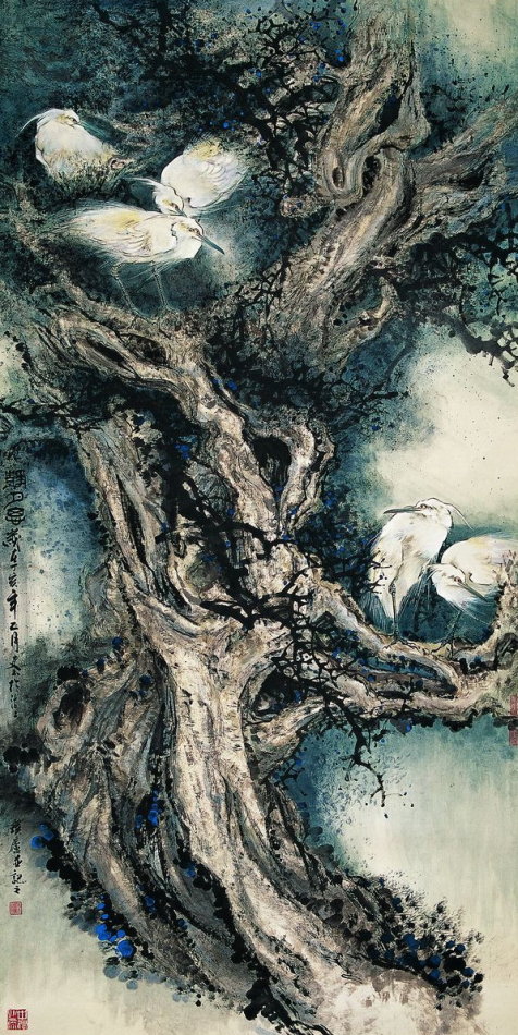 史玉国画花鸟作品