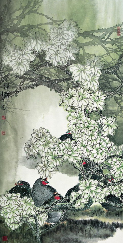 史玉国画花鸟作品