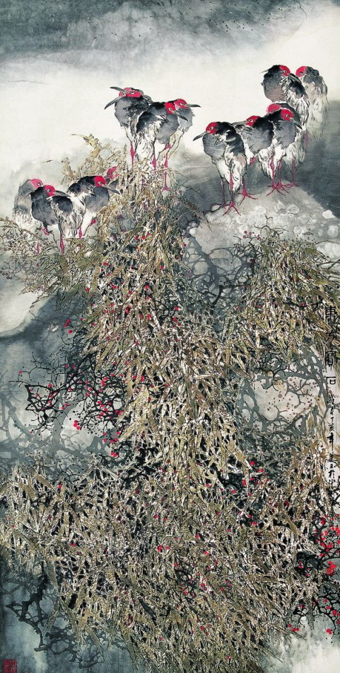 史玉国画花鸟作品