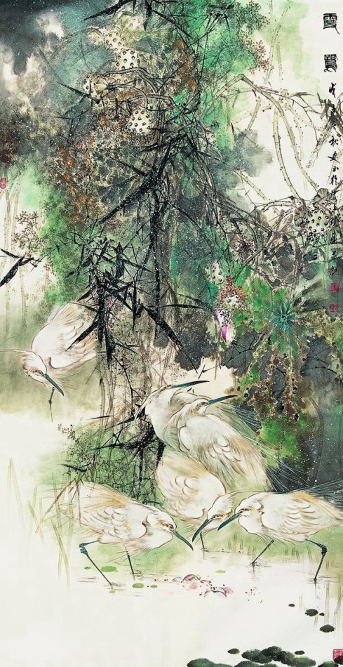 史玉国画花鸟作品