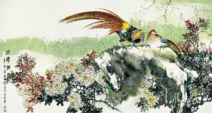 史玉国画花鸟作品
