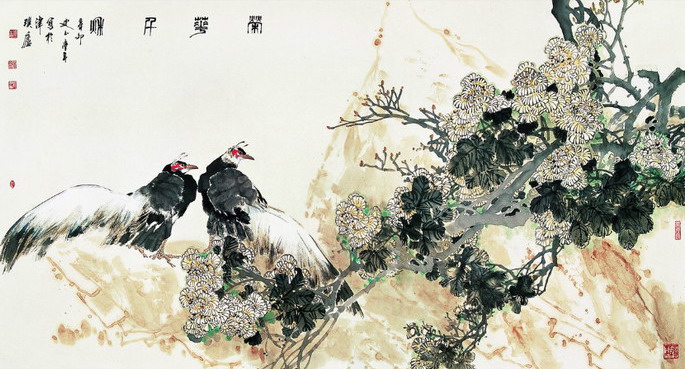 史玉国画花鸟作品