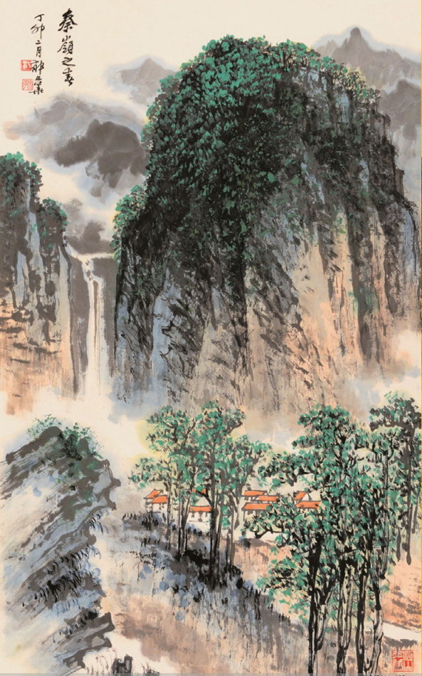 郁文华国画山水作品