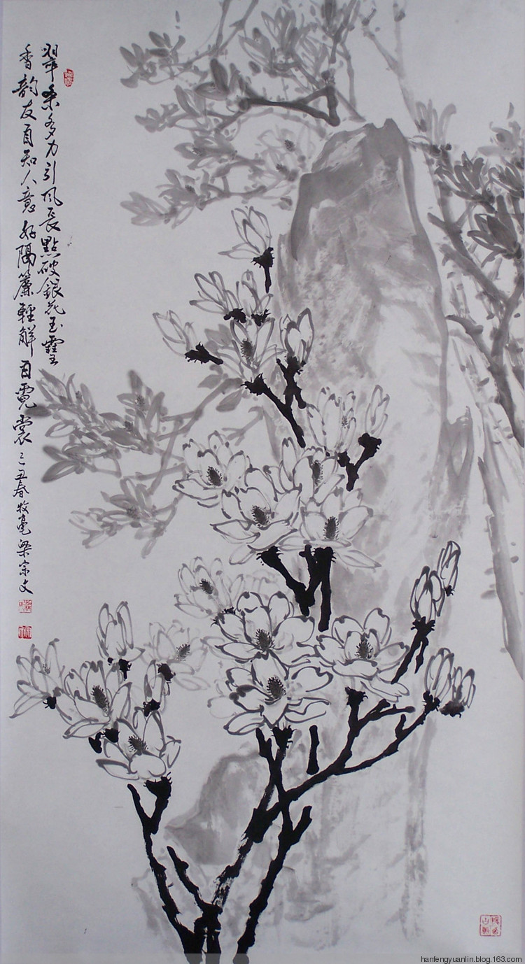 梁宗文国画花鸟作品
