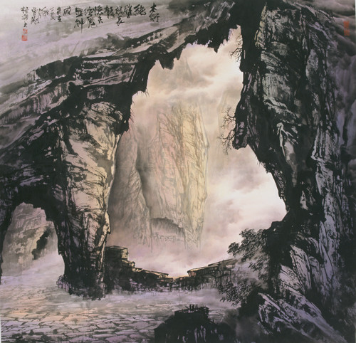 曾刚国画山水画作品