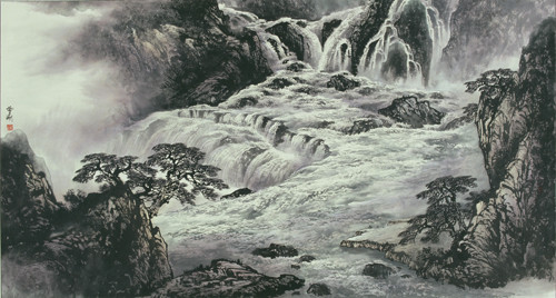 曾刚国画山水画作品