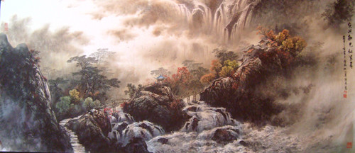 曾刚国画山水画作品