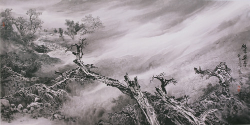 曾刚国画山水画作品