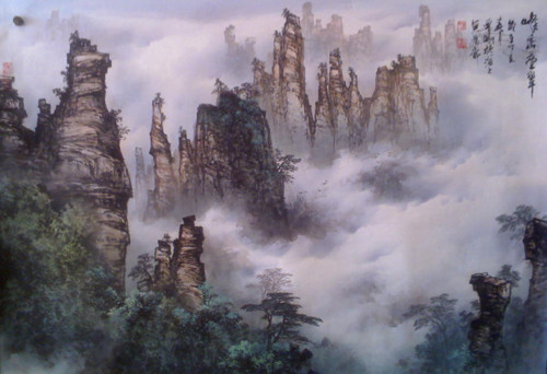 曾刚国画山水画作品