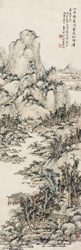吴养木国画山水作品