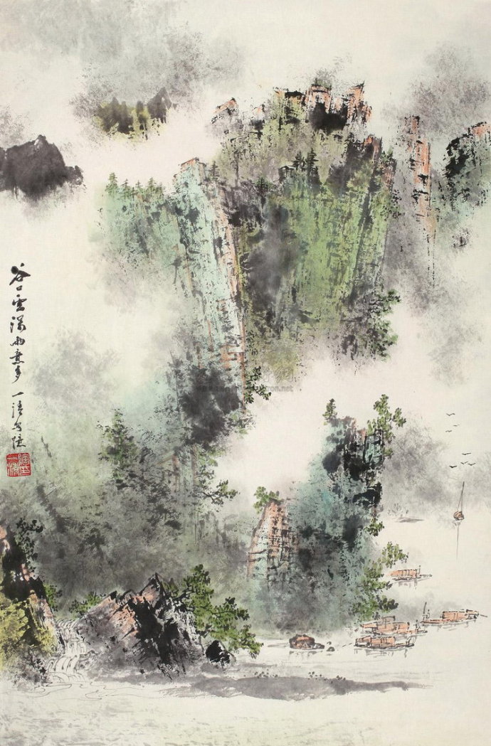 陶一清国画山水作品