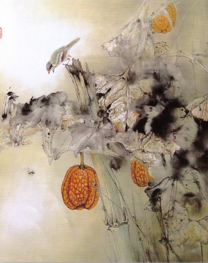 陈志才国画花鸟作品