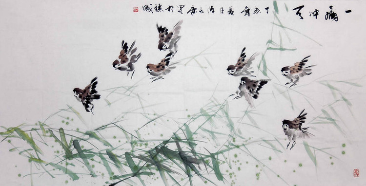 陈永康国画花鸟作品