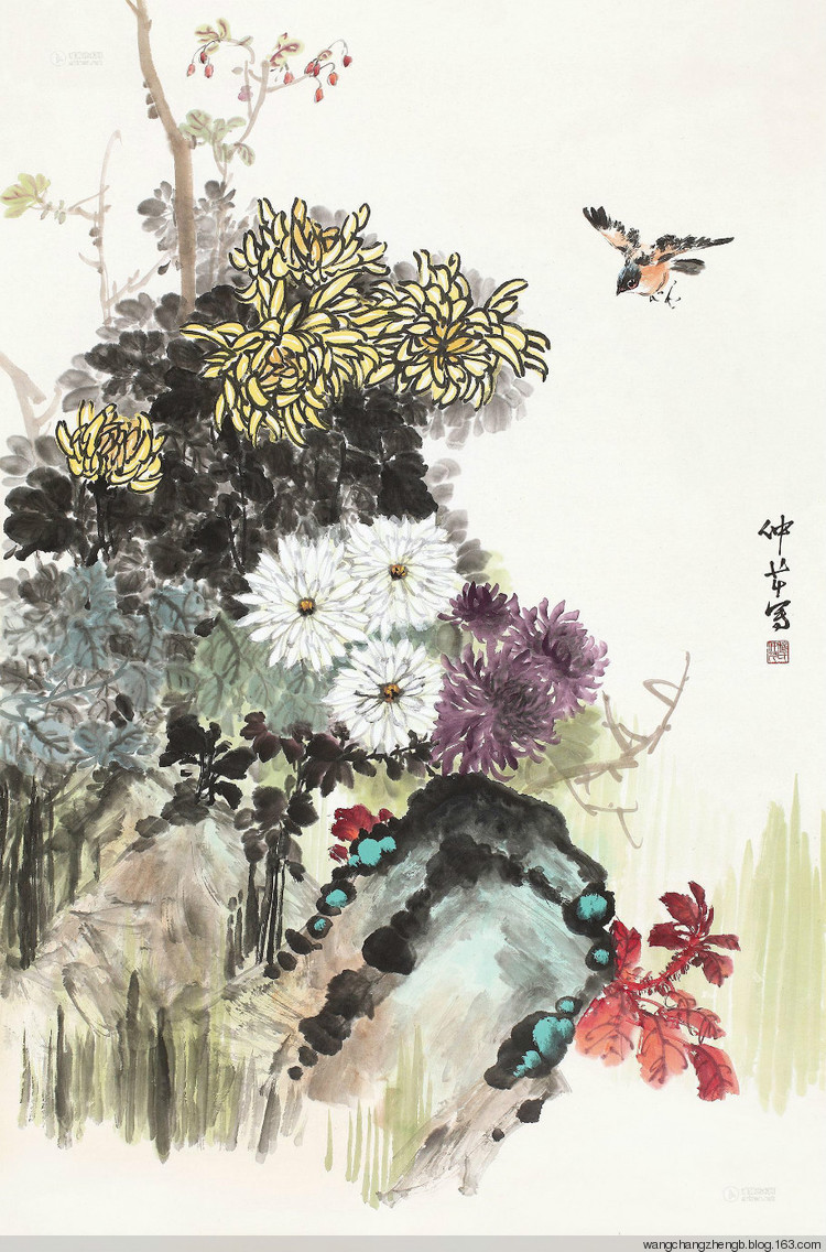 穆仲芹国画花鸟作品