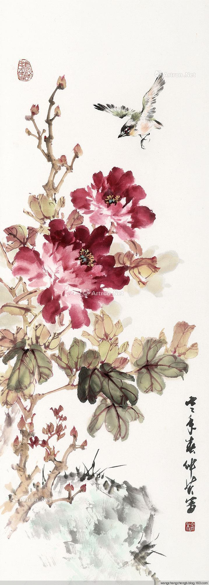 穆仲芹国画花鸟作品