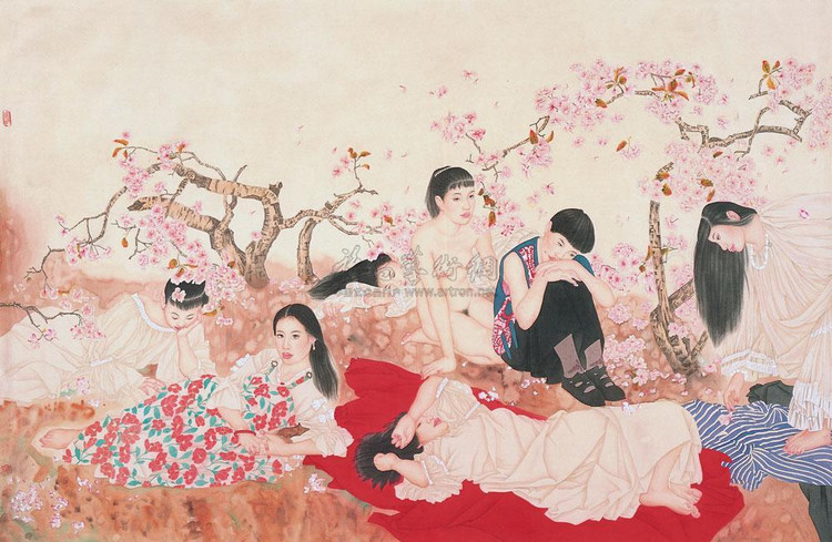 崔景哲国画人物作品