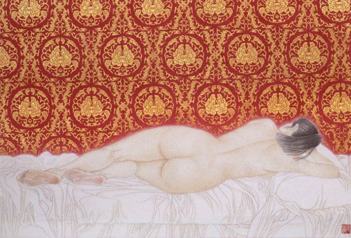 戴宏海国画人物作品