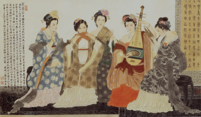 戴宏海国画人物作品