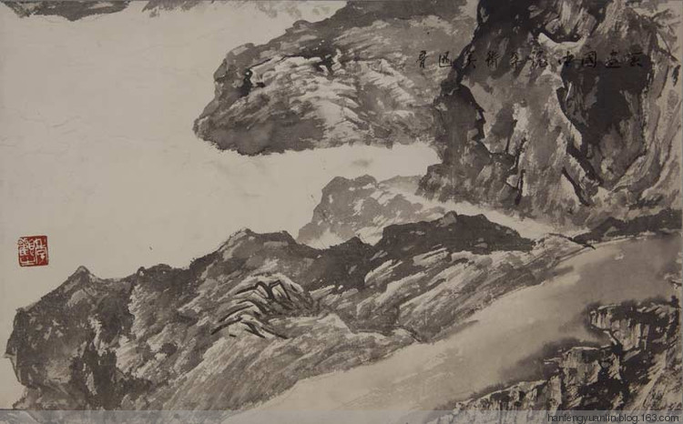 季观之国画山水作品