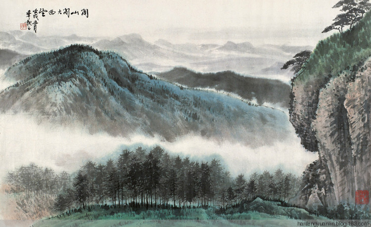 季观之国画山水作品