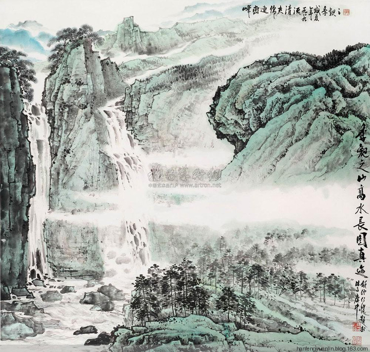 季观之国画山水作品