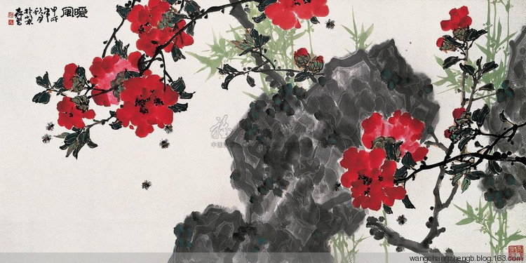 郎森国画花鸟作品