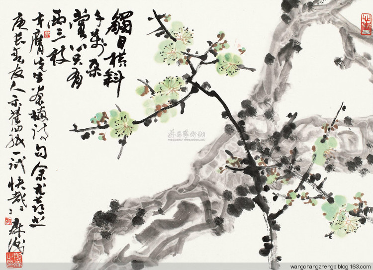 郎森国画花鸟作品