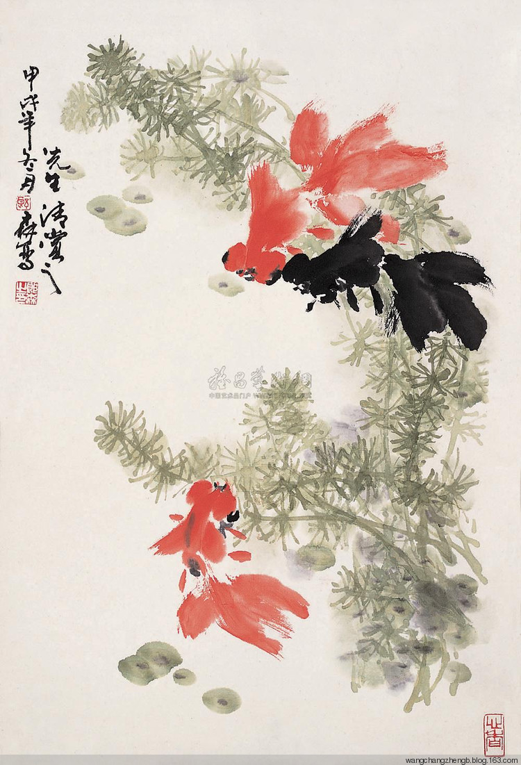 郎森国画花鸟作品