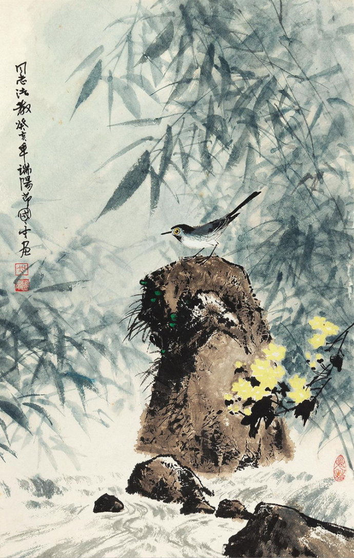 吴国亭国画花鸟作品