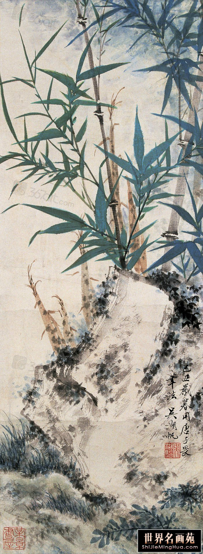 吴湖帆国画竹子作品