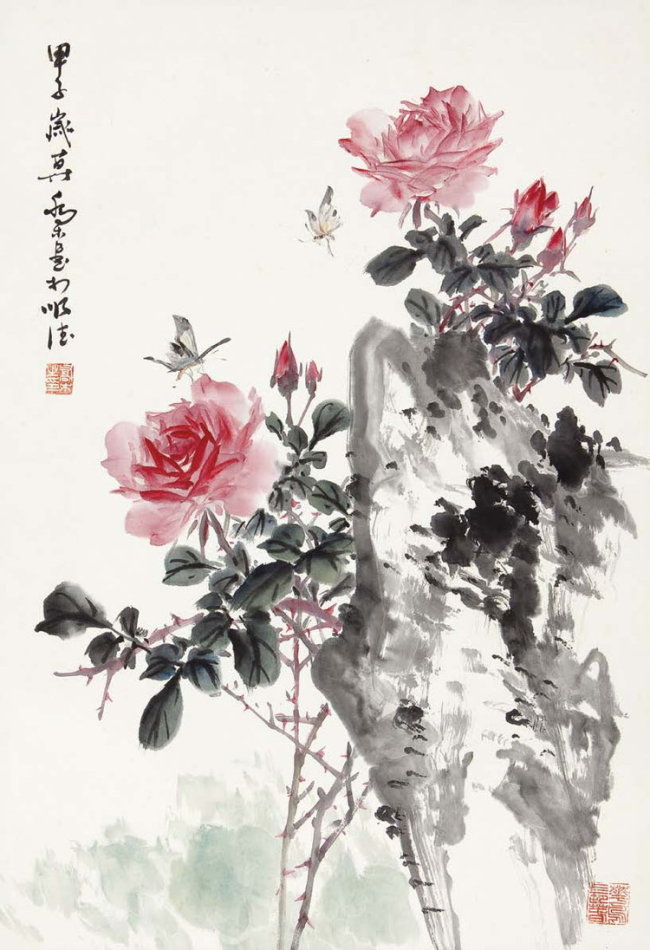 乔木国画花鸟作品