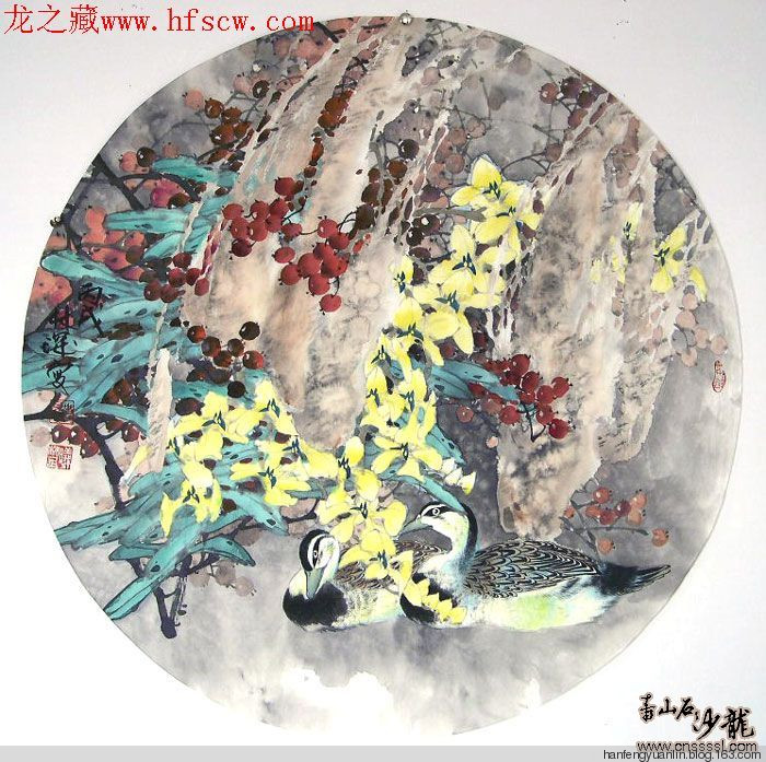 林深国画花鸟作品