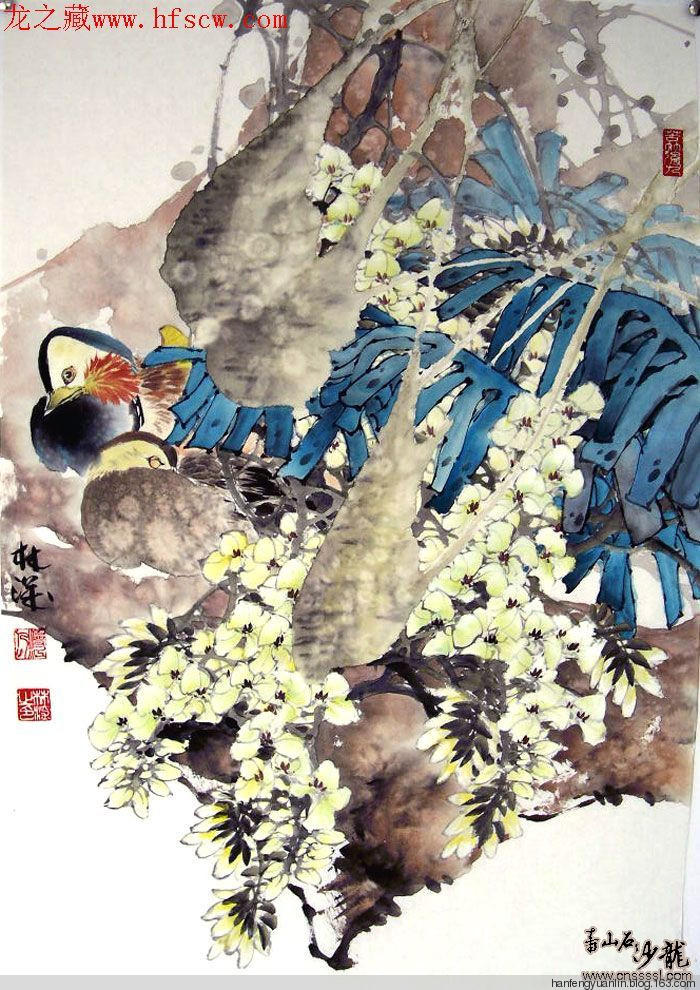 林深国画花鸟作品