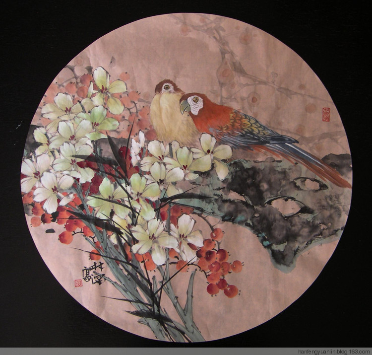 林深国画花鸟作品
