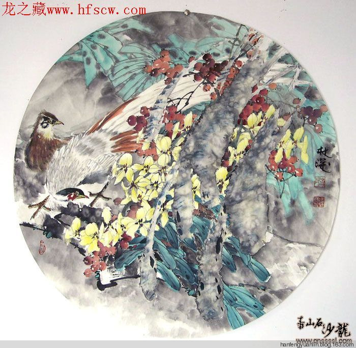 林深国画花鸟作品