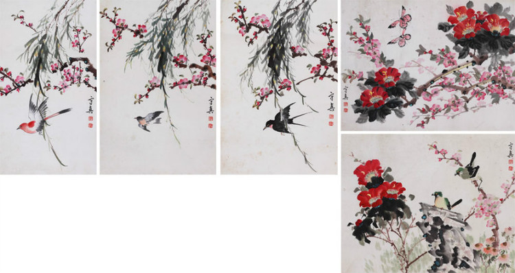 李守真国画花鸟作品