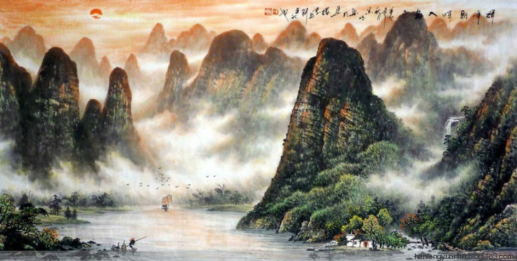 李宗峻国画山水作品