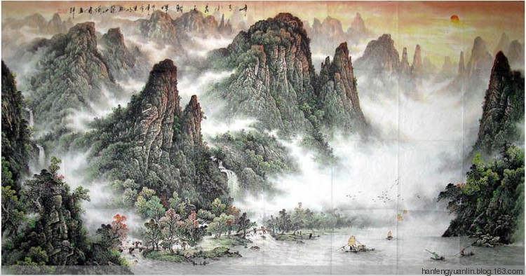 李宗峻国画山水作品
