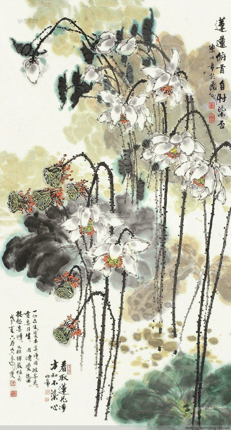 陈伯希国画花鸟作品