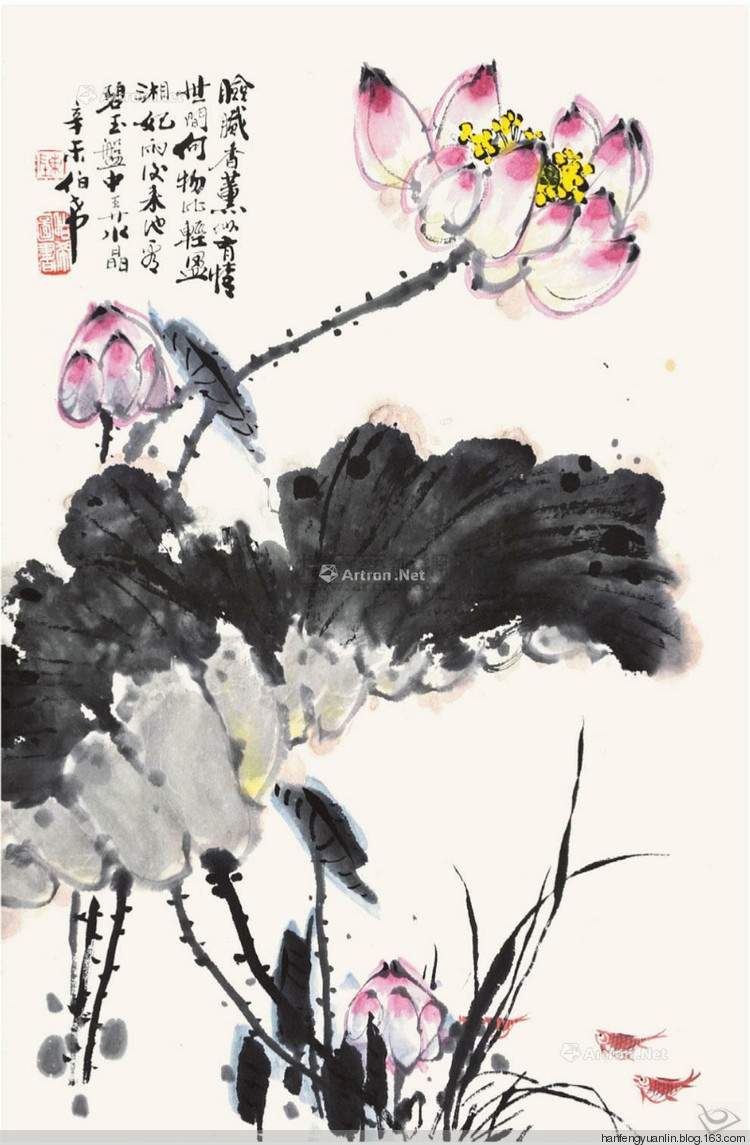 陈伯希国画花鸟作品