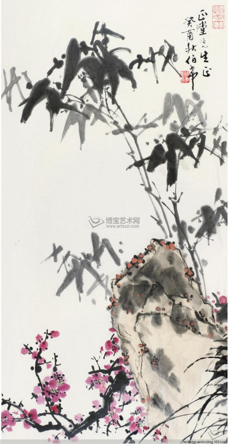 陈伯希国画花鸟作品