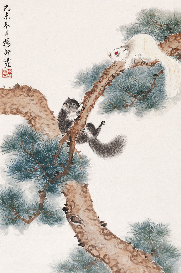 杨邨国画花鸟作品