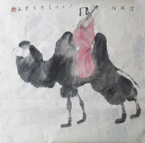 颜宝臻国画人物作品